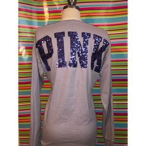 Pink victoria secret Glitter Shirt